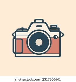 Logo of camera, flat vector, simple illustration camera vector, icon of camera