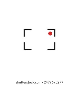 Logo camera frame unique design with blank background
