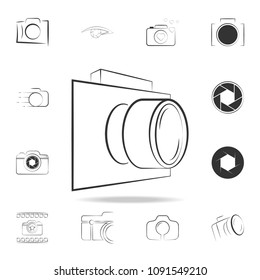 logo camera icon. Detailed set of photo camera icons. Premium graphic design. One of the collection icons for websites, web design, mobile app on white background