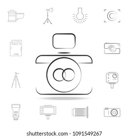logo camera icon. Detailed set of photo camera icons. Premium graphic design. One of the collection icons for websites, web design, mobile app on white background
