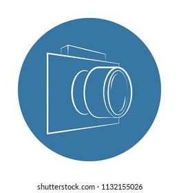 logo camera icon. Element of photo icons for mobile concept and web apps. Badge style logo camera icon can be used for web and mobile apps