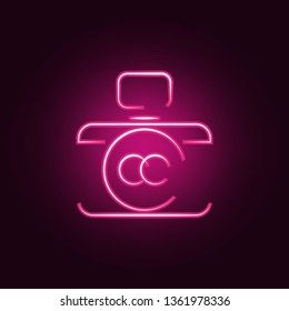 logo camera icon. Elements of Photo in neon style icons. Simple icon for websites, web design, mobile app, info graphics