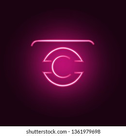 logo camera icon. Elements of Photo in neon style icons. Simple icon for websites, web design, mobile app, info graphics