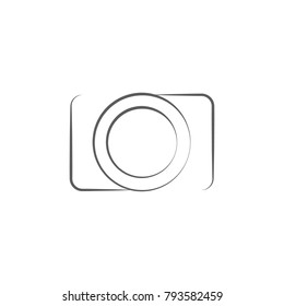 logo camera icon. Elements of photo and video icon. Premium quality graphic design. Signs, outline symbols collection icon for websites, web design, mobile app, info graphic on white background