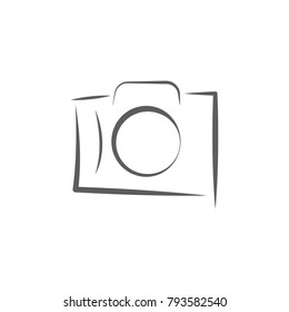 logo camera icon. Elements of photo and video icon. Premium quality graphic design. Signs, outline symbols collection icon for websites, web design, mobile app, info graphic on white background
