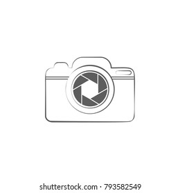 logo camera icon. Elements of photo and video icon. Premium quality graphic design. Signs, outline symbols collection icon for websites, web design, mobile app, info graphic on white background