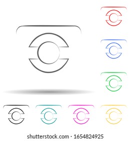 logo camera multi color style icon. Simple glyph, flat vector of photo icons for ui and ux, website or mobile application