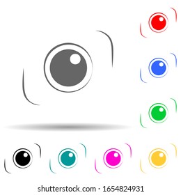 logo camera multi color style icon. Simple glyph, flat vector of photo icons for ui and ux, website or mobile application