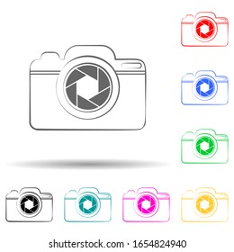 logo camera multi color style icon. Simple glyph, flat vector of photo icons for ui and ux, website or mobile application