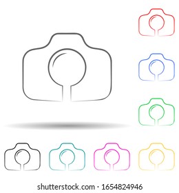 logo camera multi color style icon. Simple glyph, flat vector of photo icons for ui and ux, website or mobile application