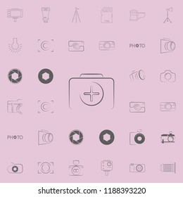 logo camera plus icon. Photo icons universal set for web and mobile
