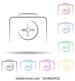 logo camera plus multi color style icon. Simple glyph, flat vector of photo icons for ui and ux, website or mobile application