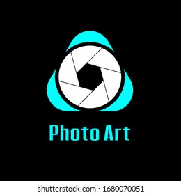 logo camera shutter photography vector