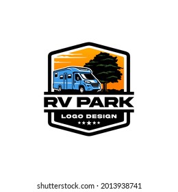 logotipo para camper van y rv park