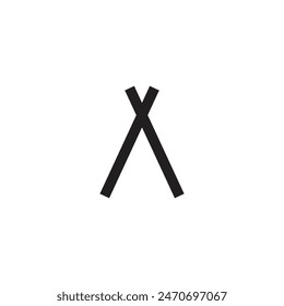 Logo campfire unique design minimalist with blank background