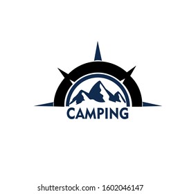 Logo for Camping Mountain Adventure, Mountain Camping Gift, Camping and outdoor adventure emblems