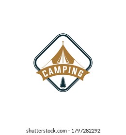 logotipo para camping y actividades al aire libre