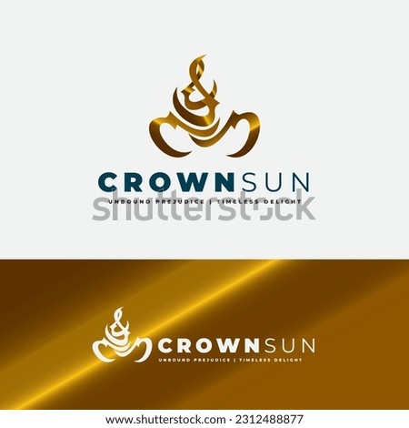 Logo can be suitable for crown brand, antique collection, wedding ceremony, traditional, royal and fashionable collections.