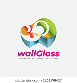 Logo can be suitable for fashion brand, corporate and industrial paints, conceptual brand promotion and overall for wall painting, wallpaper manufacture.