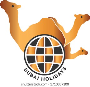 Logo kann als Dubai-Feiertag oder Kamel-Logo verwendet werden 