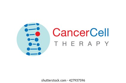 Logo Cancer Cell  Therapy Vector