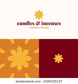 Logo Candle Incense Store Handmade Spa Wellbeing Good Vibes