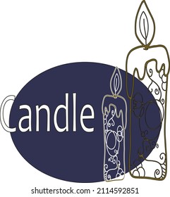 Logo with candles in vector