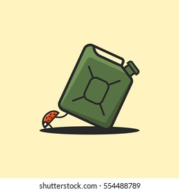 Logo canister with ladybug
