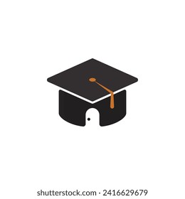 Logo cap graduation with blank background