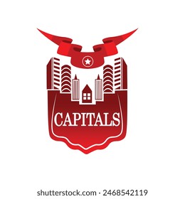 Logo Capital Vector Art Illustration