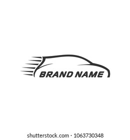 Logo car abstract vector isolated on white background