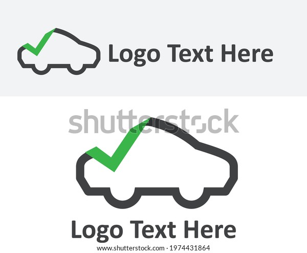 Logo Car\
with Check Green Flip paper style\
symbol