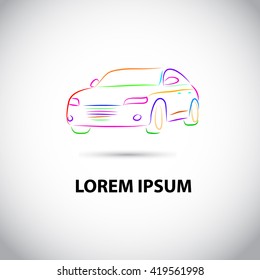 logo car line. Vector