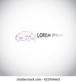 logo car line. Vector