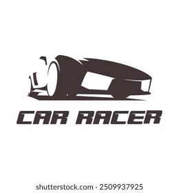 logo car simple design, icon car racing simple, vector logo car