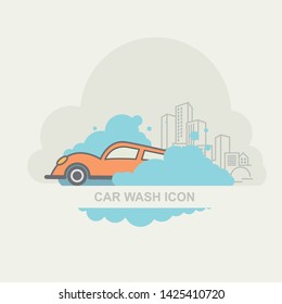 Logo car wash on with background