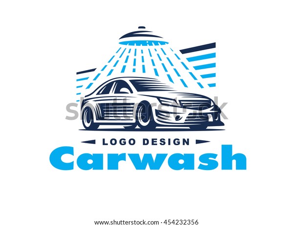 Logo car wash on light\
background.