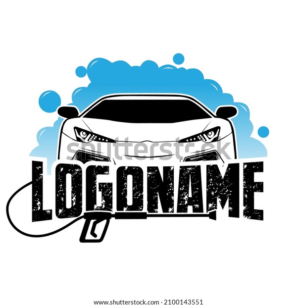 Logo car wash on white\
background.