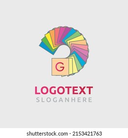Logo card, Multicolor vector for corporate identity, cards, labels, or posters.
