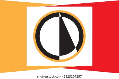 Logo card in red and yellow