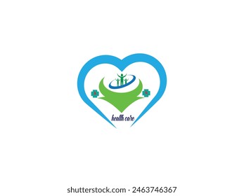 logo for a cardio clinic vector  care and stairs logo medical design vector  care and stairs logo medical design vector illustration.