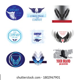 LOGO CARDVISITE EVENT CARDS WITH EAGLE FIGURES AND EAGLE CLAWS.
