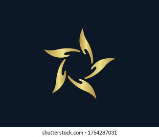 a logo of care hand