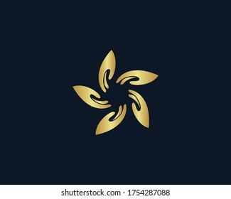 a logo of care hand