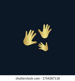 a logo of care hand