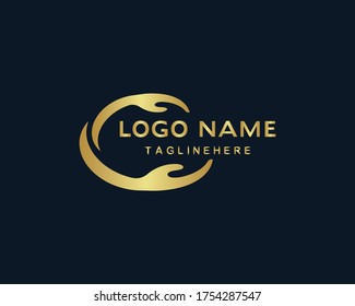 a logo of care hand