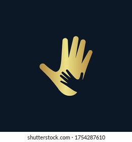 a logo of care hand
