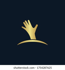 a logo of care hand