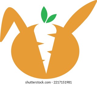 
A Logo With A Carrot And A Pea Blend Together