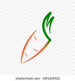 Logo of carrots. Vector illustration on a transparent background